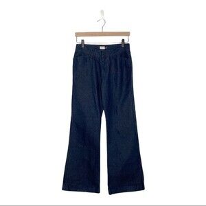 GAP Women's Wide Leg Jeans Size 2 Trouser Flare Dark Blue Vintage
